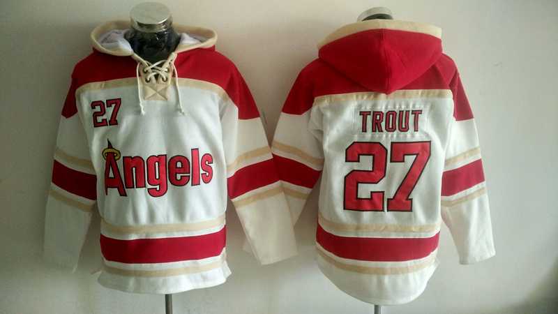 Los Angeles Angels Of Anaheim #27 Mike Trout White Sawyer Hooded Sweatshirt MLB Hoodie,We sell and wholesale Los Angeles Angels Of Anaheim #27 Mike Trout White Sawyer Hooded Sweatshirt MLB Hoodie on line form chian!